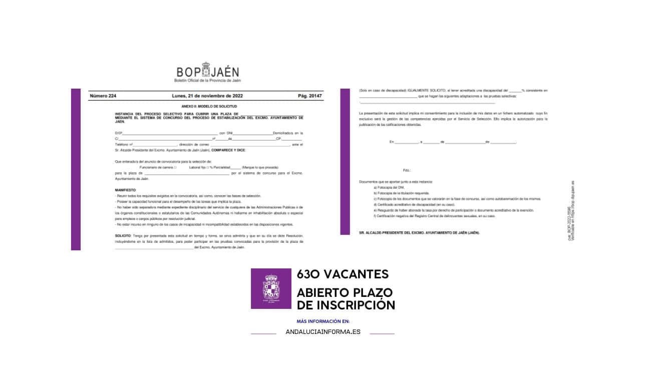 Empleo | 630 vacantes trabajar en el Ayuntamiento de Jaén: Sueldos a partir de 1.200€
