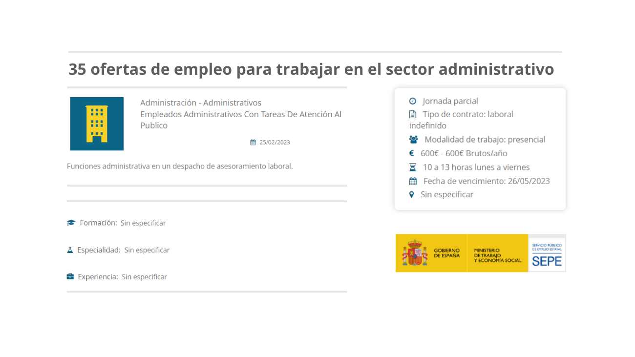 trabajar administrativo Andalucía