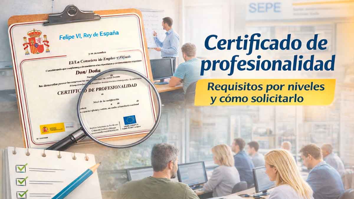 Certificado de profesionalidad en Andalucía con aula de formación y requisitos para obtenerlo sin estudios previos