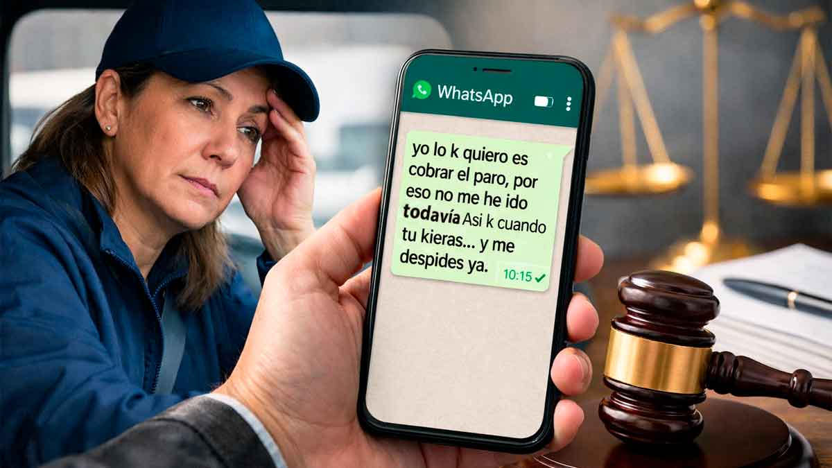 Conductora preocupada durante una baja médica tras un despido declarado nulo por WhatsApp