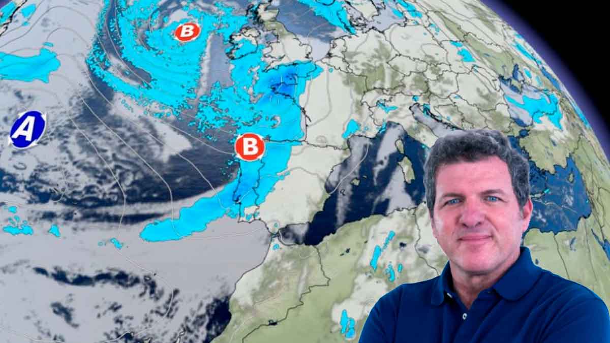 Mario Picazo analiza la llegada de frentes atlánticos con impacto en Andalucía en el mapa del tiempo