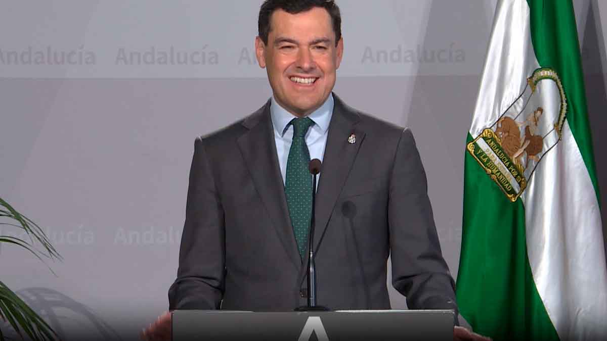 Presidente de la Junta de Andalucía durante un acto institucional en San Telmo