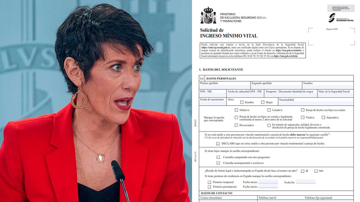 Comparecencia sobre el Ingreso Mínimo Vital junto a formulario oficial del IMV en marzo de 2026