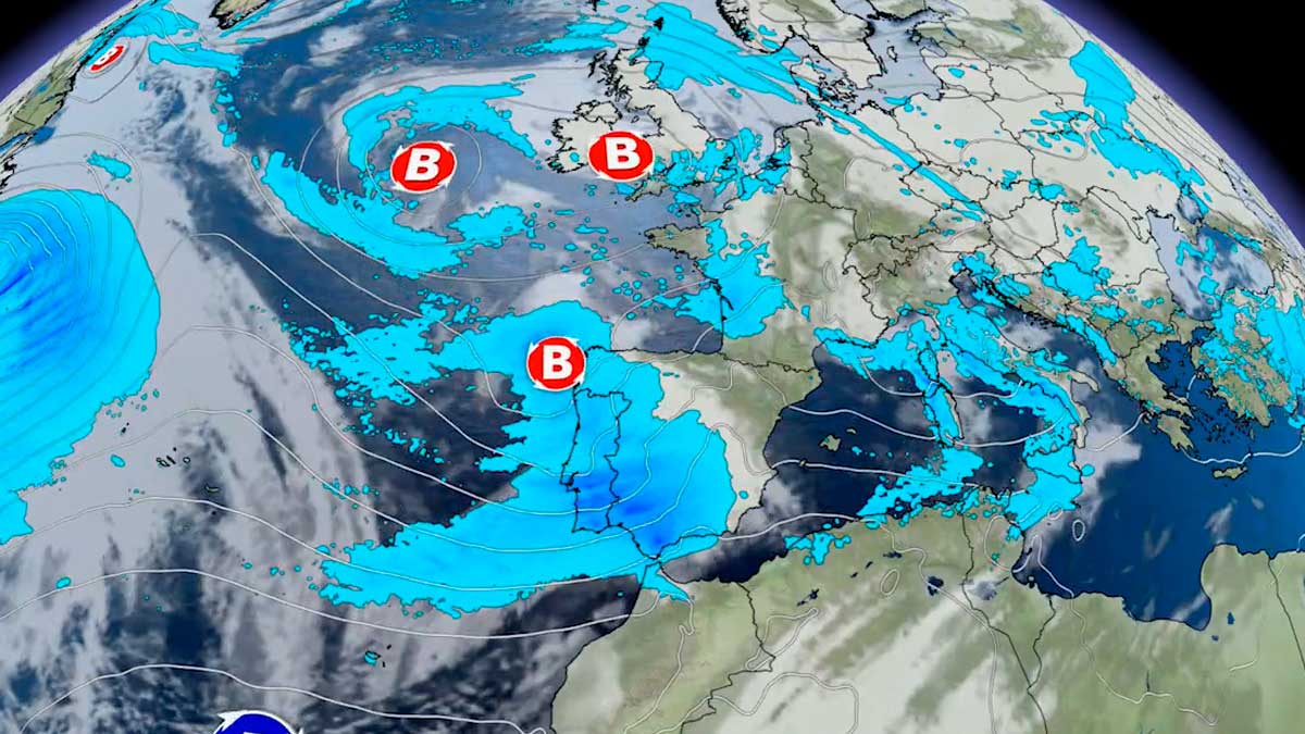 Borrasca Marta con lluvias intensas afectando a Andalucía durante el fin de semana