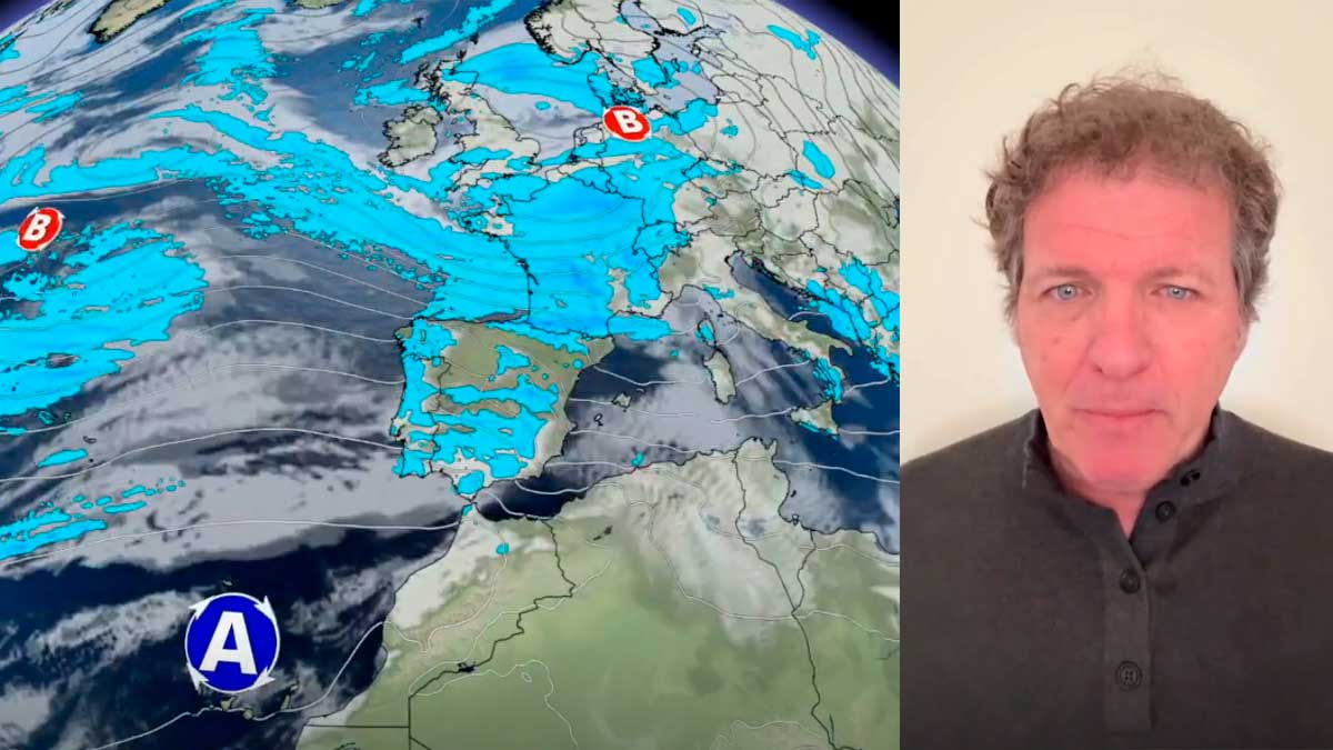 Mario Picazo analiza el mapa del tiempo con lluvias intensas y frentes atlánticos sobre España
