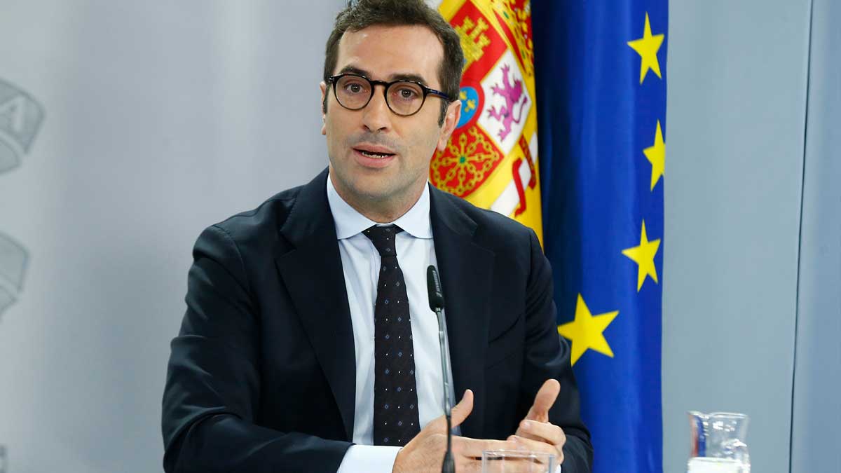 Carlos Cuerpo durante una comparecencia sobre las ayudas económicas del Gobierno ante el impacto de la guerra en Irán