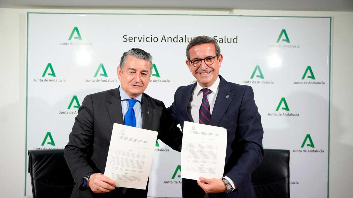 Firma del protocolo entre responsables de la Junta de Andalucía para impulsar la digitalización del Servicio Andaluz de Salud