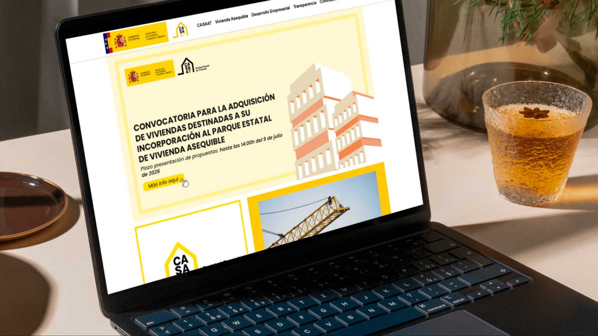 Convocatoria de Casa 47 en la web del Gobierno para comprar viviendas privadas destinadas al parque público de alquiler asequible