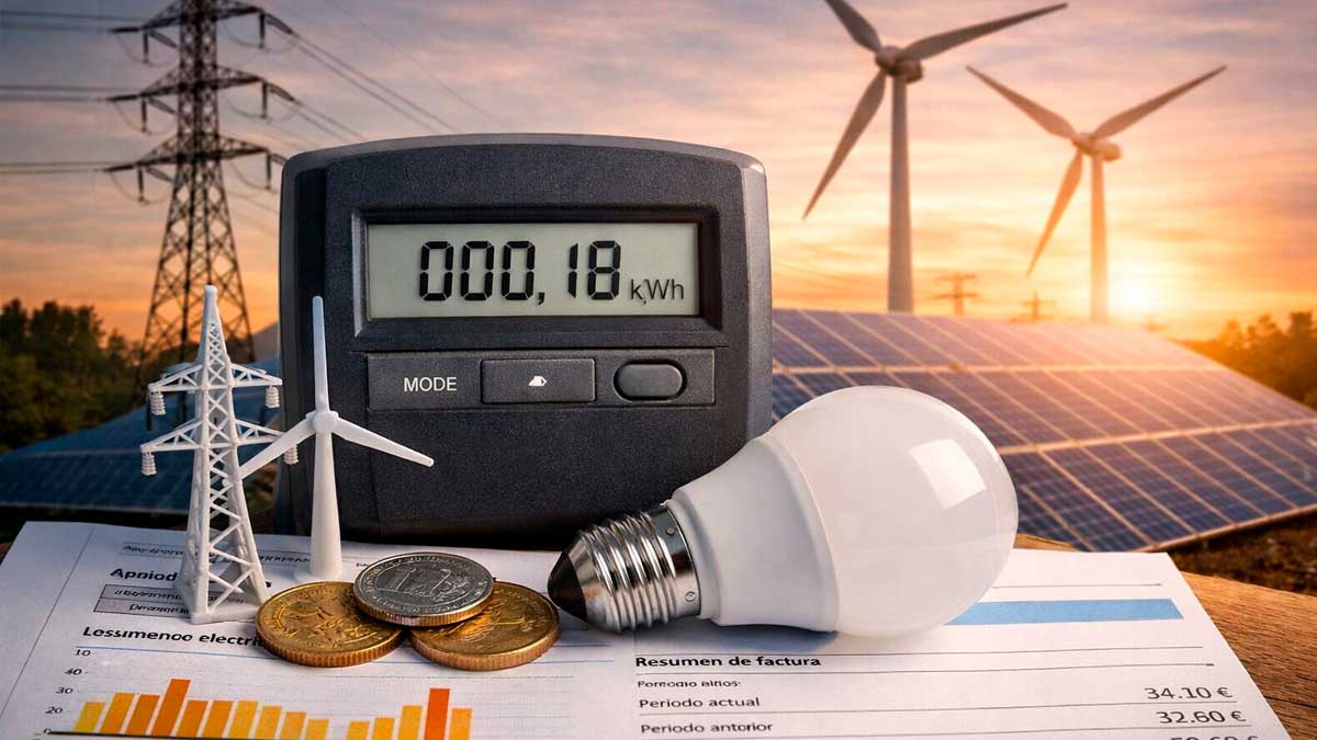 Precio de la luz en mínimos históricos con energías renovables y contador eléctrico en España