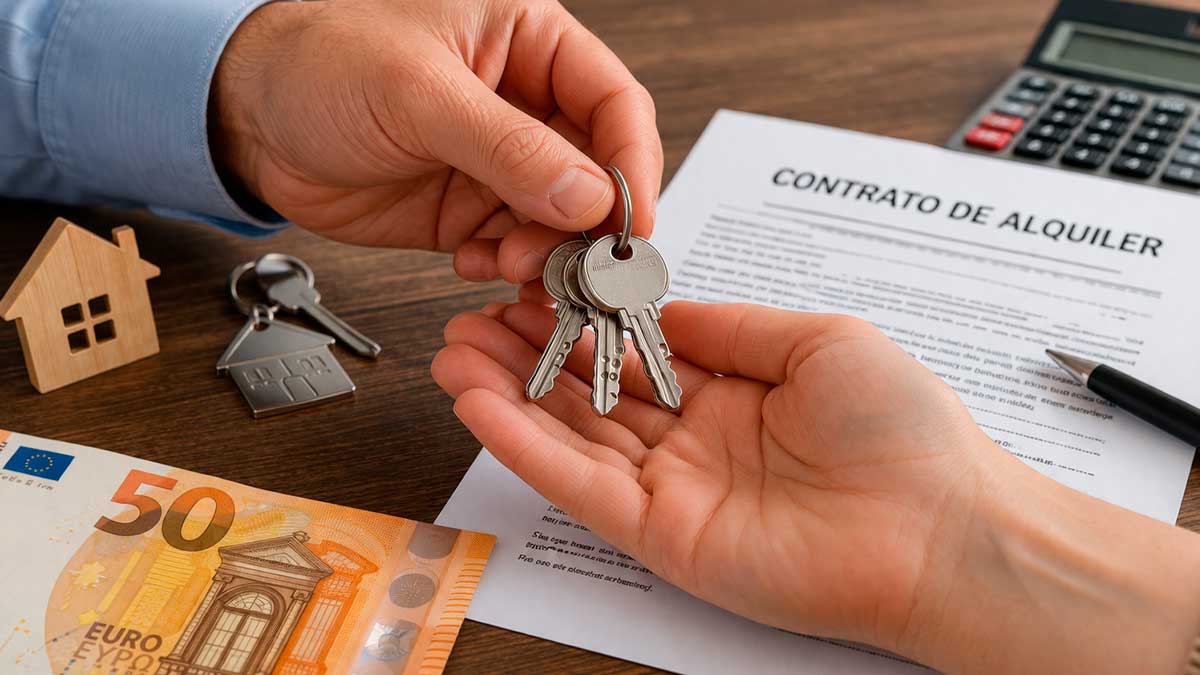 Entrega de llaves y dinero tras contrato de alquiler con devolución de fianza