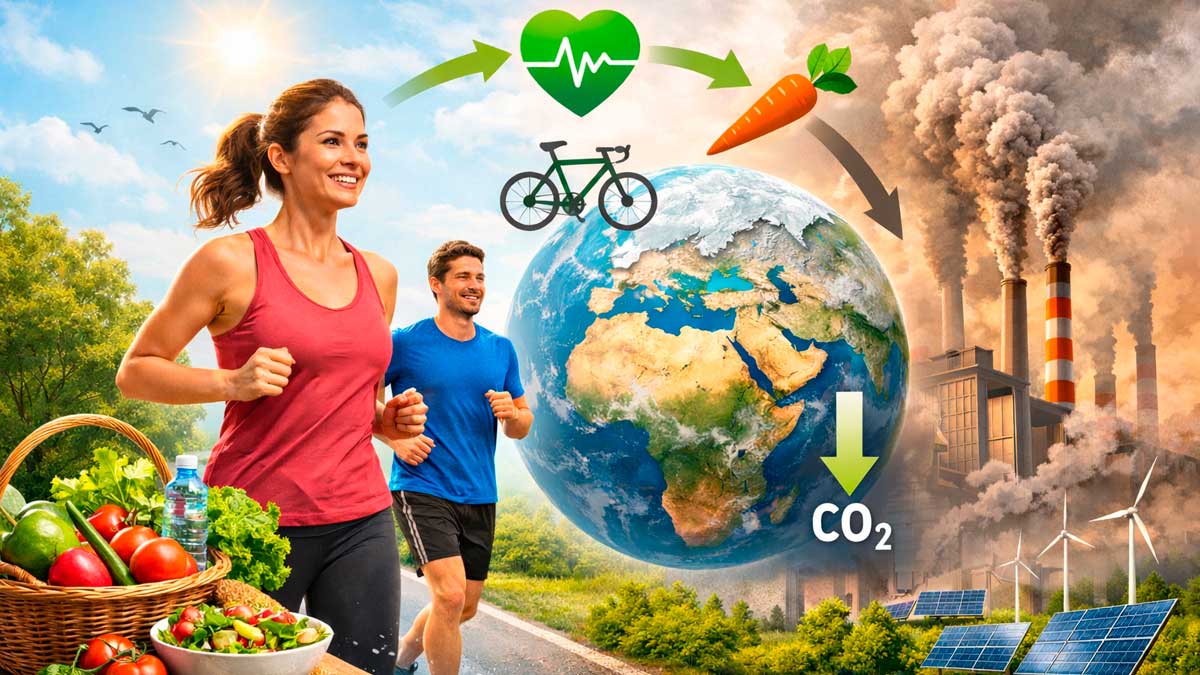 Ejercicio físico y dieta saludable ayudan a reducir emisiones de CO2 y benefician al planeta según la OCDE