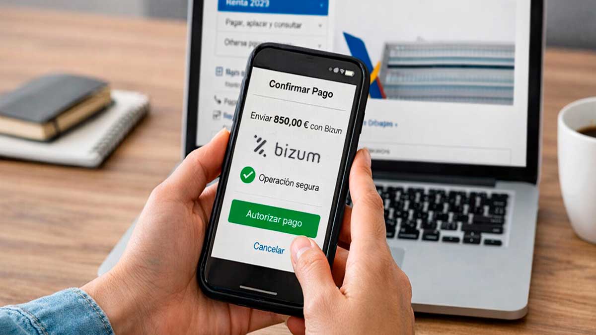Pago de la declaración de la Renta por Bizum desde el móvil en la web de Hacienda