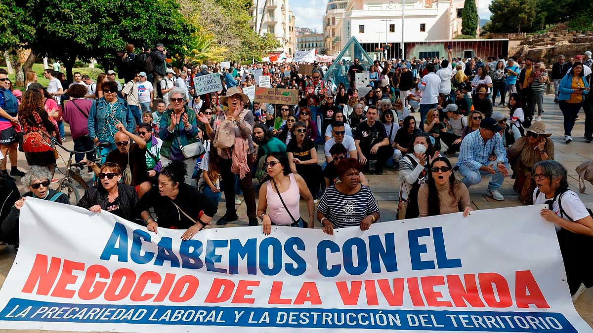 Manifestación en Andalucía contra el negocio de la vivienda tras caída del decreto vivienda
