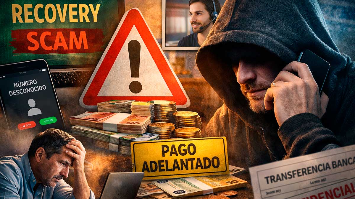 Estafa recovery room con falso asesor pidiendo pago adelantado tras fraude de inversión