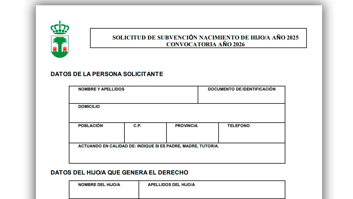 Ayuntamiento de Villanueva de los Castillejos donde se conceden ayudas de 600 euros por nacimiento y adopción