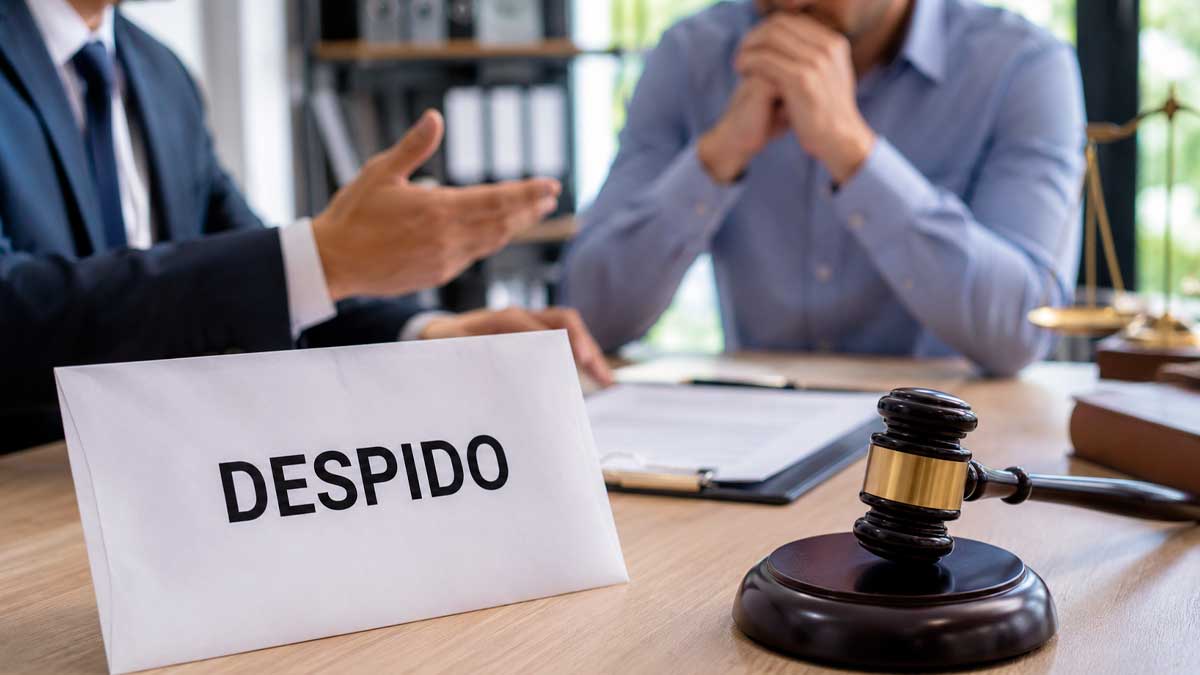 Trabajador despedido consulta con un abogado tras ser declarado improcedente su despido por insultar a un compañero