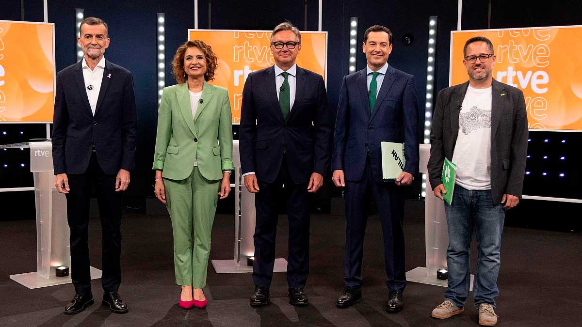 Candidatos al debate electoral andaluz en RTVE sobre sanidad, vivienda y dependencia