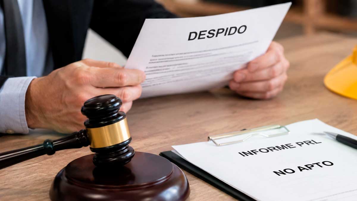 Documento de no apto en PRL junto a un despido laboral tras la sentencia del Tribunal Supremo