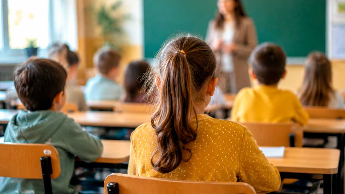 Alumnos de Primaria en un aula durante una jornada escolar en Andalucía