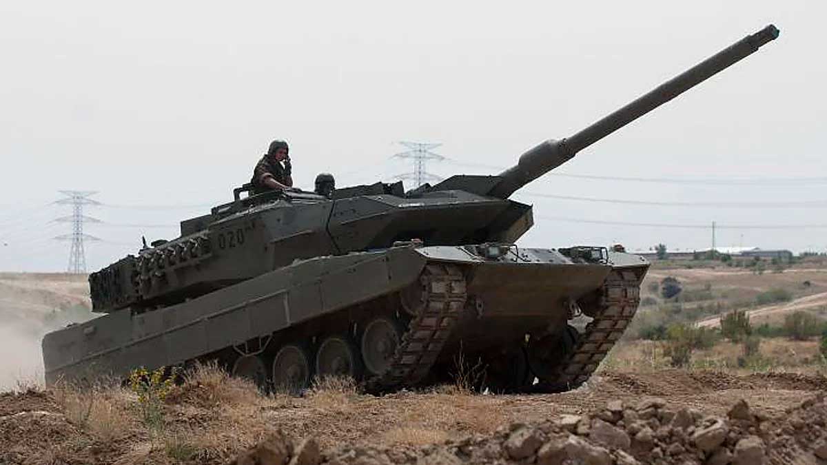 Tanque Leopard fabricado en la Planta de Santa Bárbara afectada por despidos