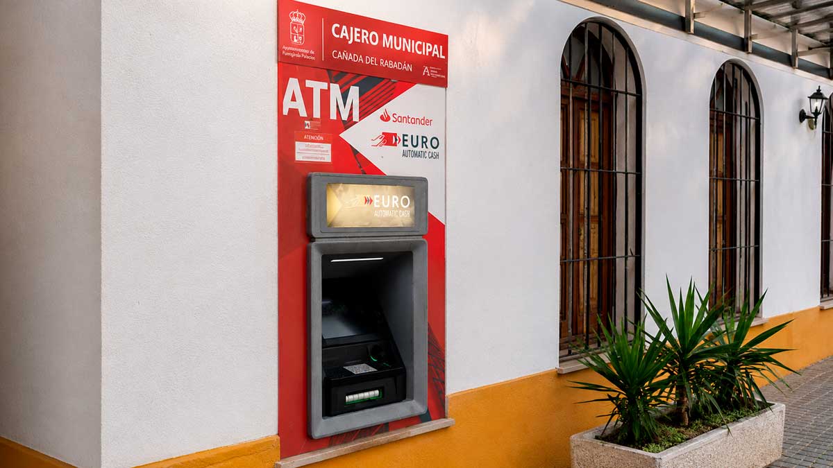 Cajero municipal en zona rural de Andalucía instalado con ayudas económicas