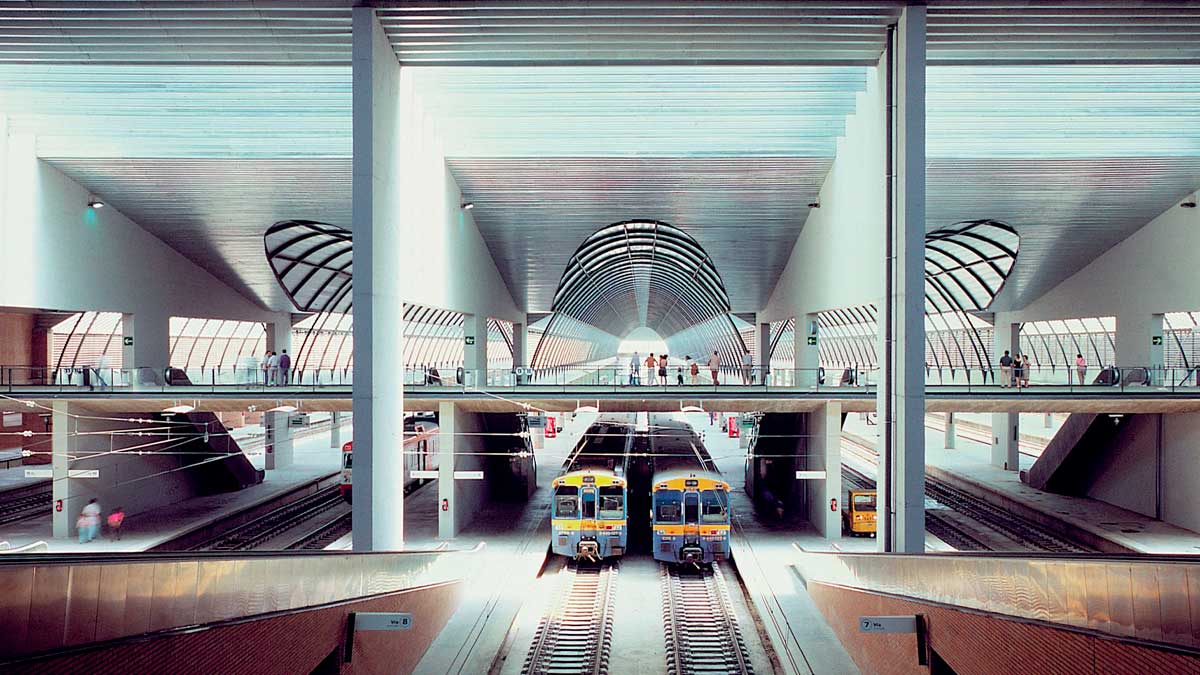 Estación de tren en Andalucía durante servicios mínimos por huelga de Renfe