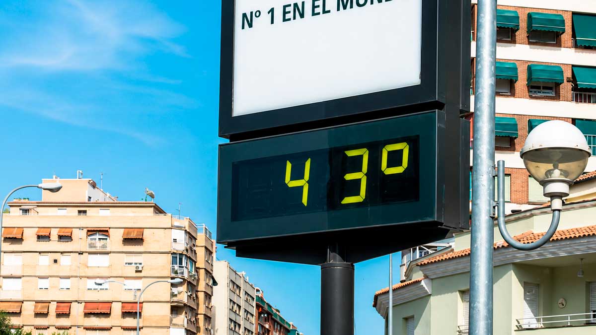 Termómetro urbano en Andalucía marca 43 grados durante la ola de calor