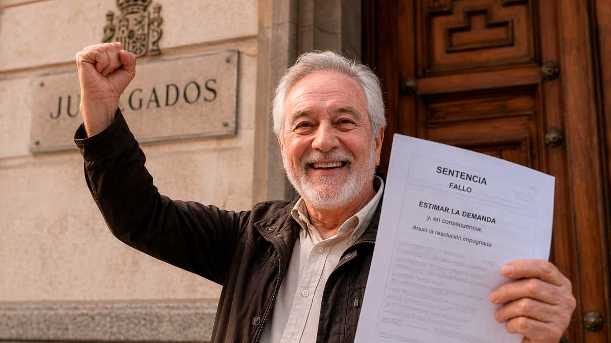 Hombre celebra fallo del Supremo sobre pensión por error administrativo frente a juzgados