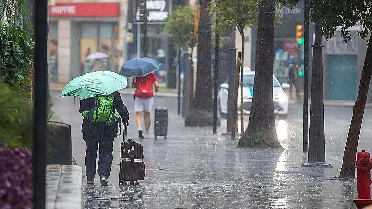 Lluvias en Andalucía por la llegada de una borrasca atlántica