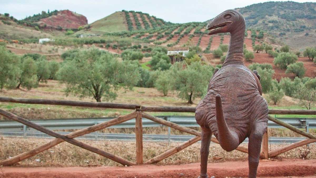 Huellas fósiles de reptiles bípedos en Santisteban del Puerto, Jaén.