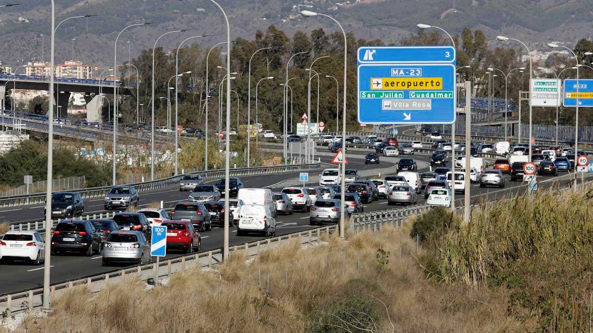 Tráfico intenso en una autovía de Andalucía durante la operación retorno de agosto