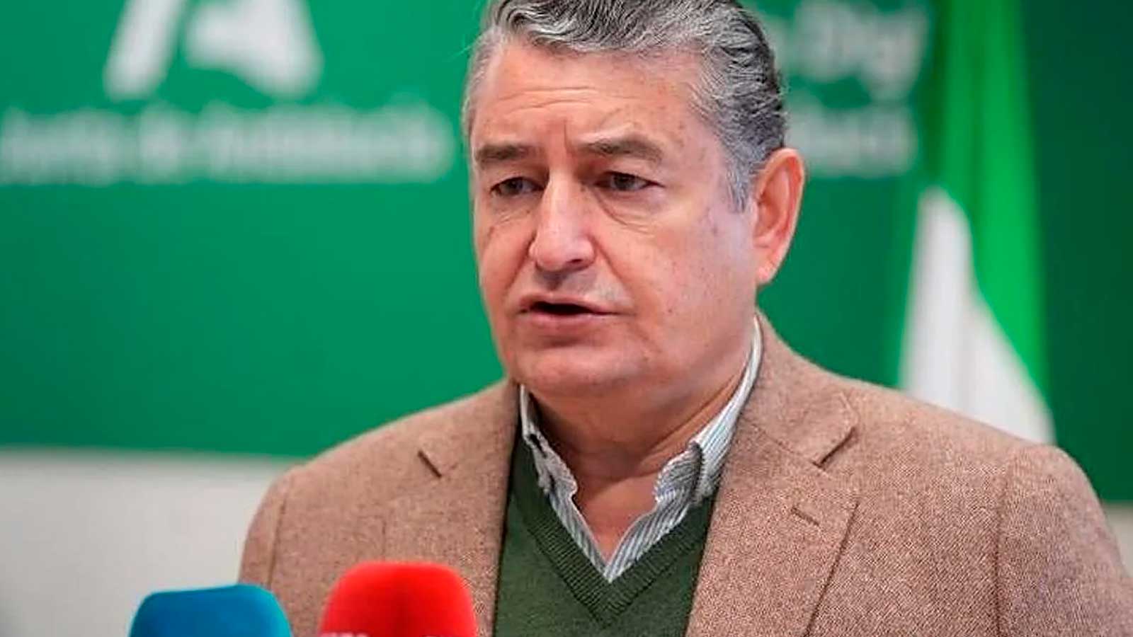 Antonio Sanz durante una comparecencia de la Junta de Andalucía