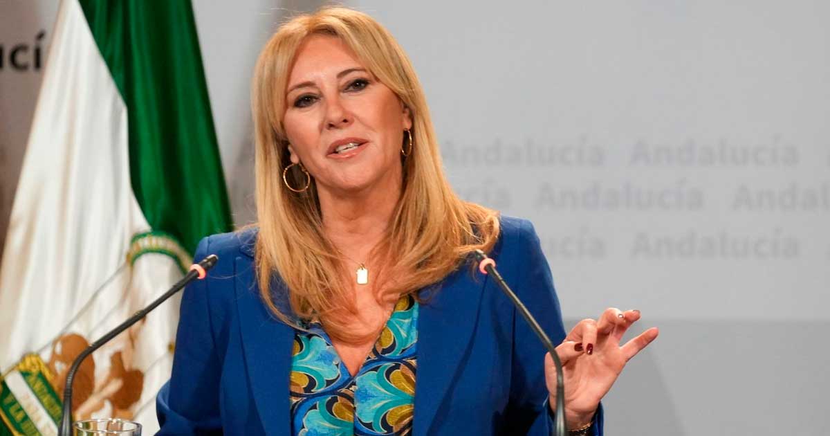 Carolina España durante una comparecencia de la Junta de Andalucía