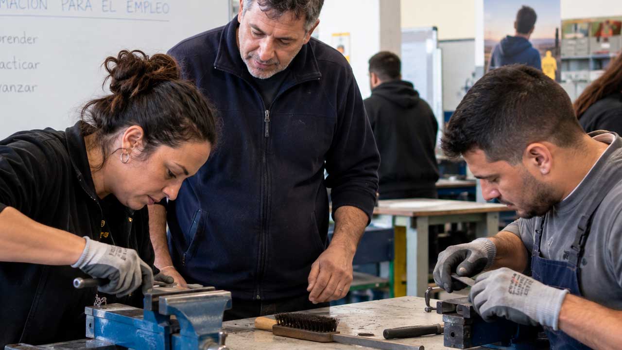 Desempleados participan en un curso gratuito de formación para el empleo en Sevilla