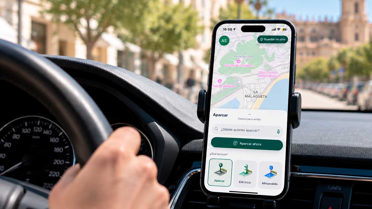 Aplicación Doobl para buscar aparcamiento en Málaga desde el móvil