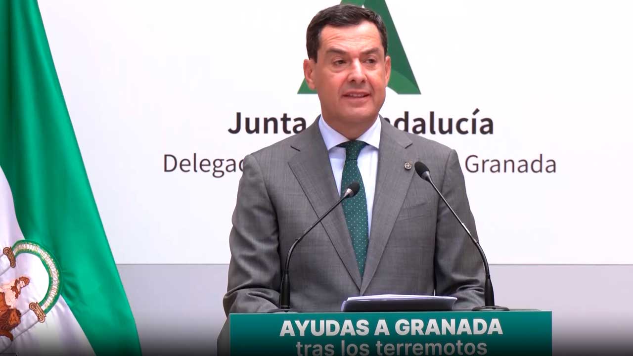 Juanma Moreno anuncia 46,2 millones en ayudas por los terremotos de Granada