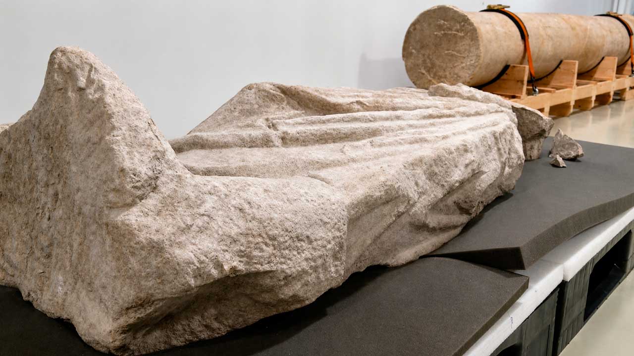 Togado romano hallado en La Puebla de Cazalla, Sevilla