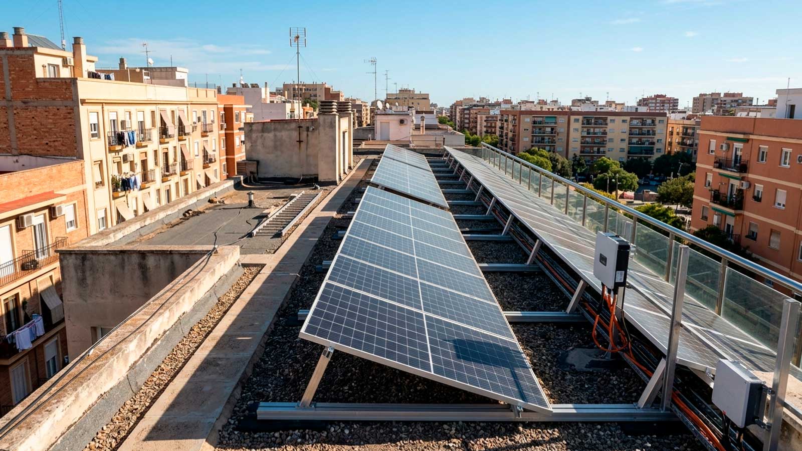 Placas solares para autoconsumo compartido en un edificio de viviendas